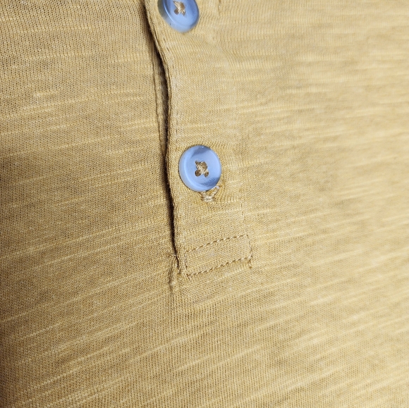 H&M Mustard Cotton Long Sleeve Henley Size 8-10 Y - Picture 5 of 5